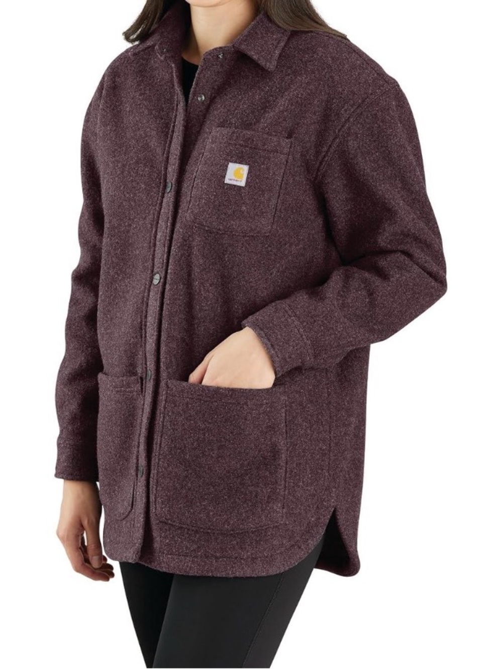 Carhartt Mauve Wool-Blend Snap Pocket Jacket NWOT